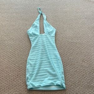 Oh Polly turquoise backless dress